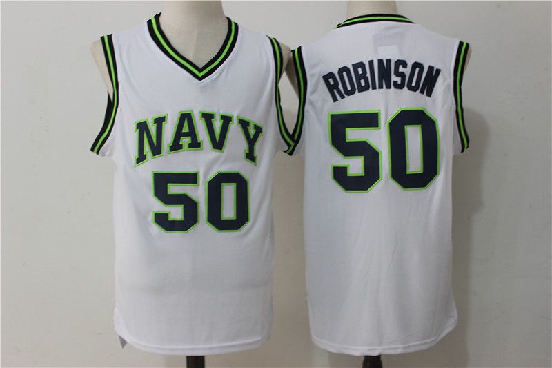 Men San Antonio Spurs 50 Robinson White NBA Jerseys